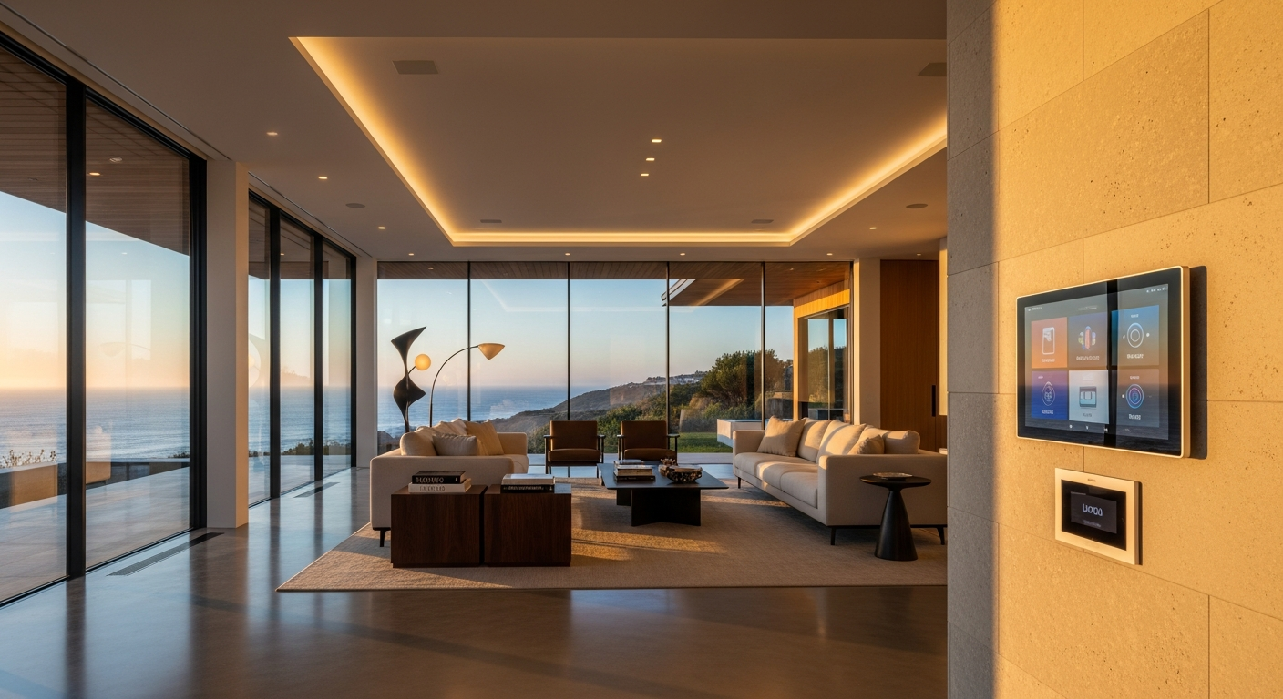 Ultra-luxury California smart home with Lutron lighting control and ocean view — Malibu Wired Inc.