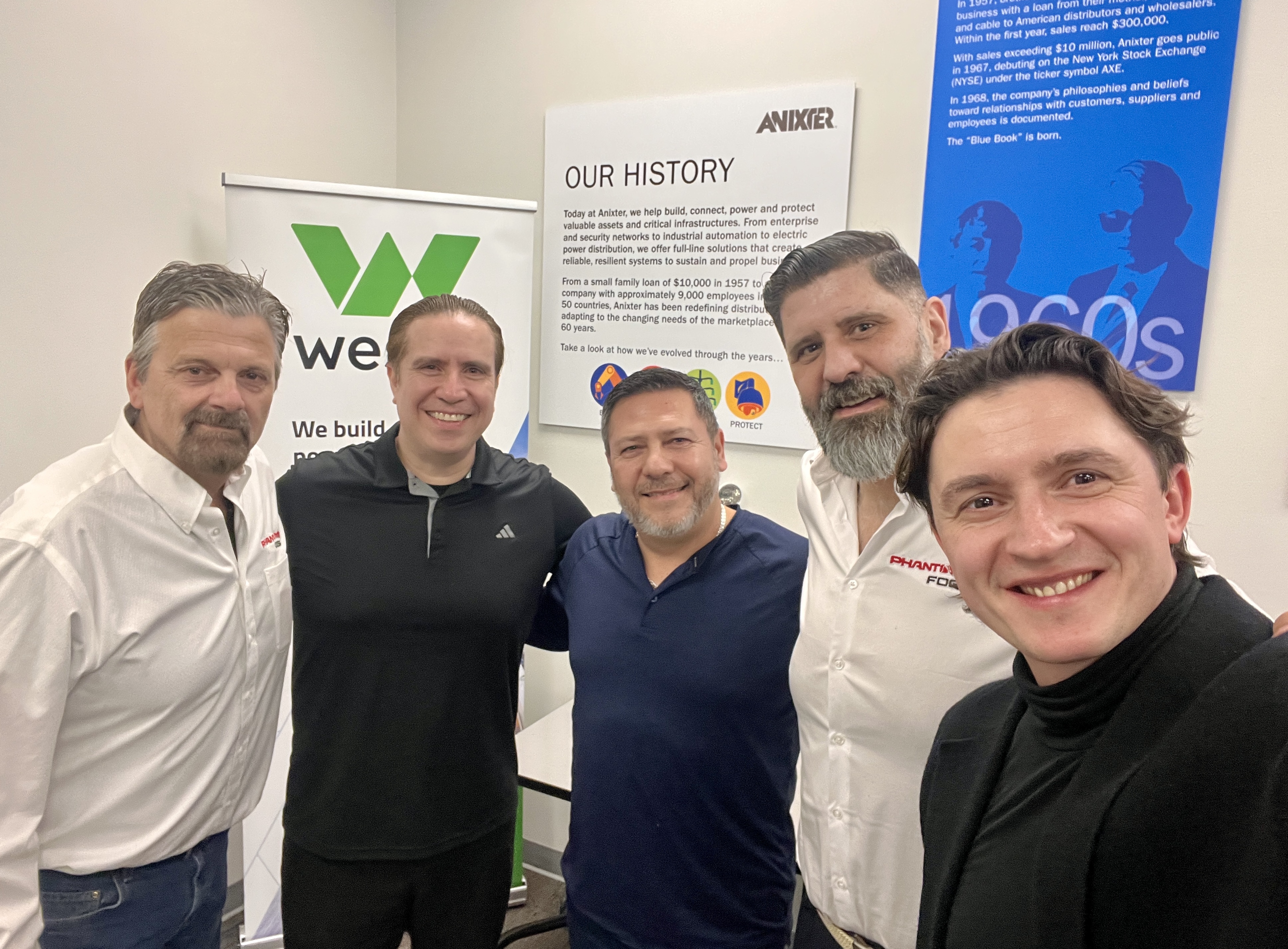 Oleg Bordiian with the team at Anixter