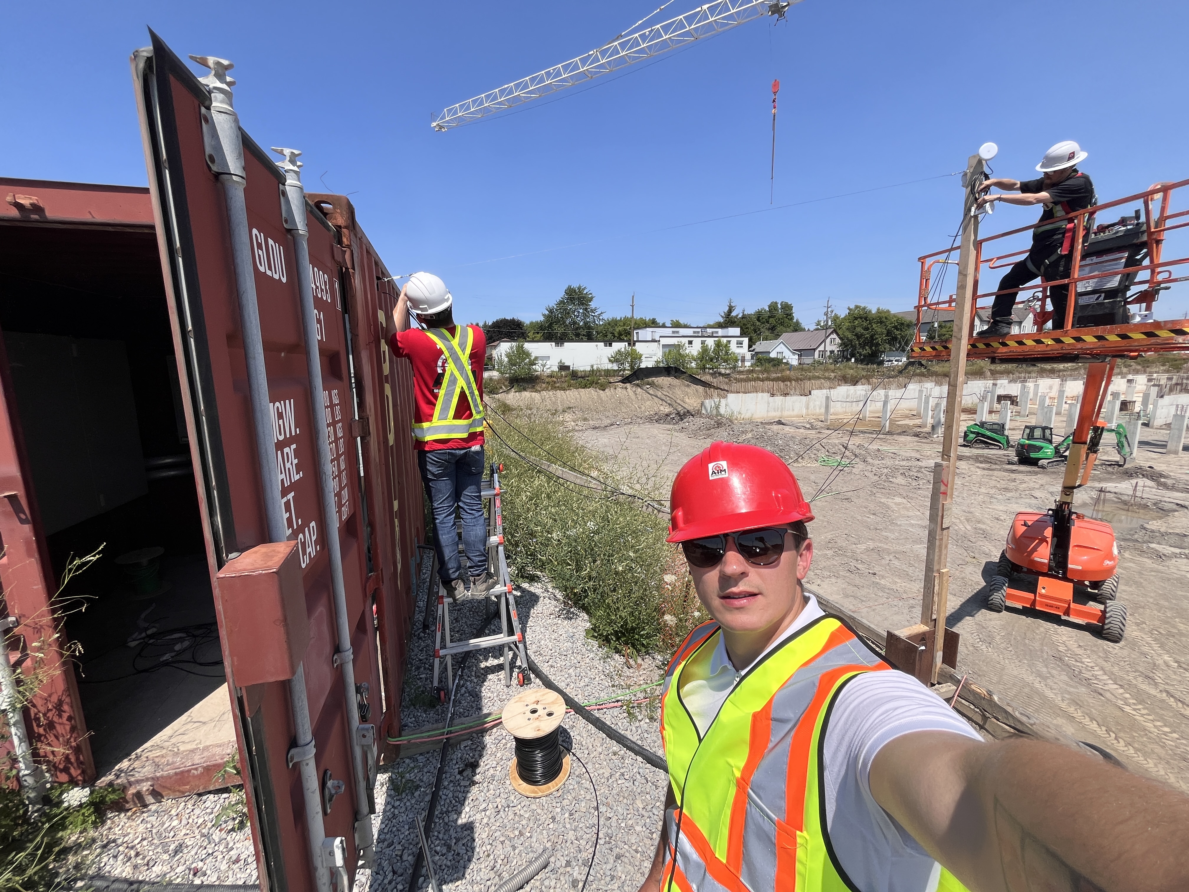 Oleg Bordiian at a construction site