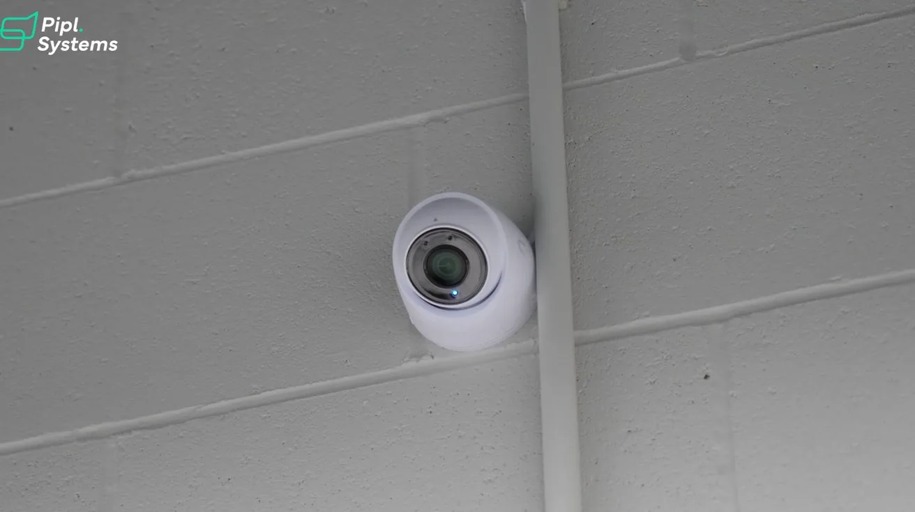 Second security camera installed on wall