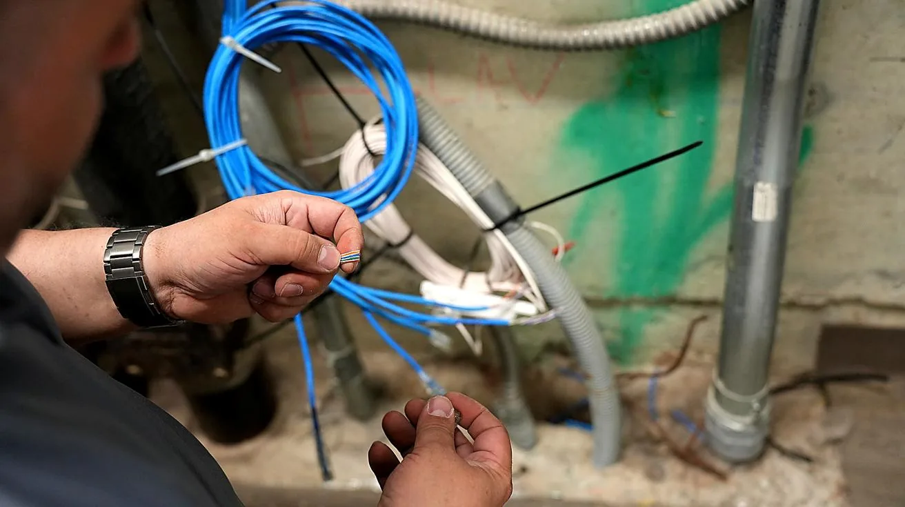 Stripping ethernet cable for termination