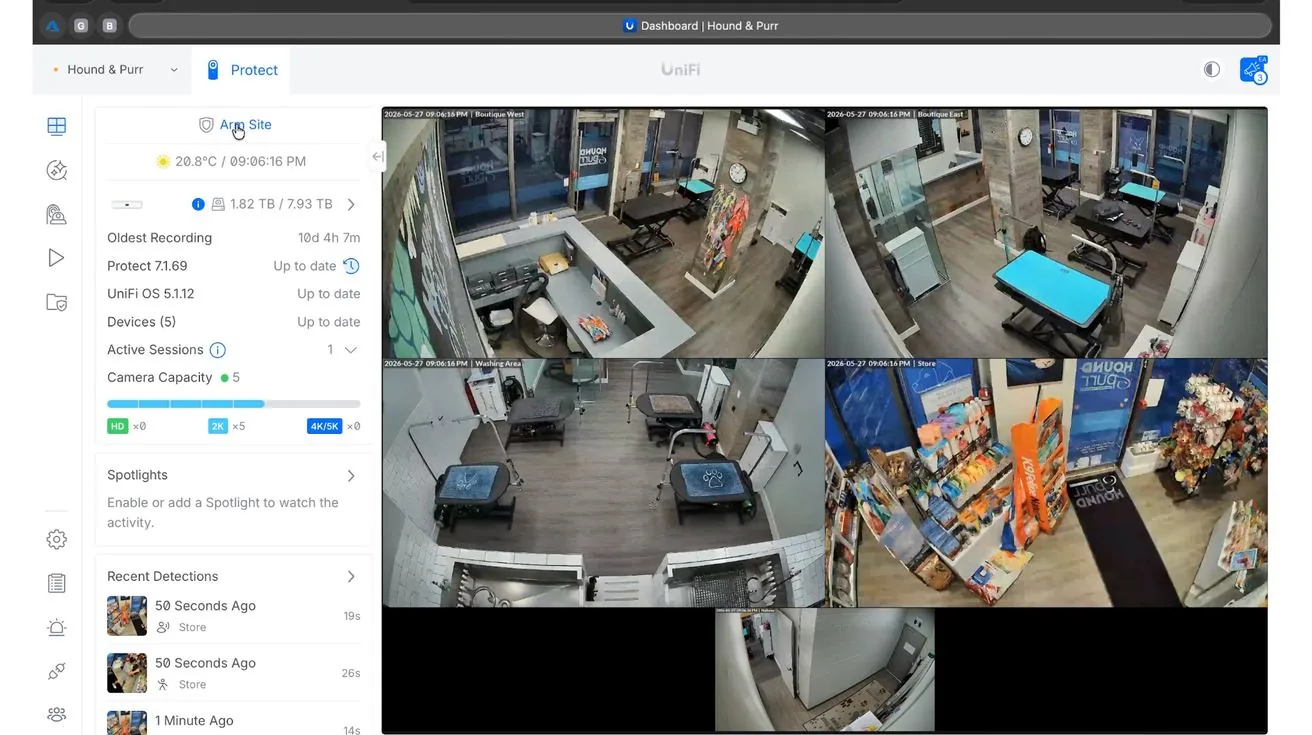 UniFi Alarm Manager overview — first look at dashboard