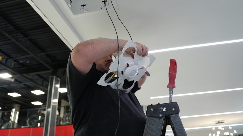 Camera install close-up