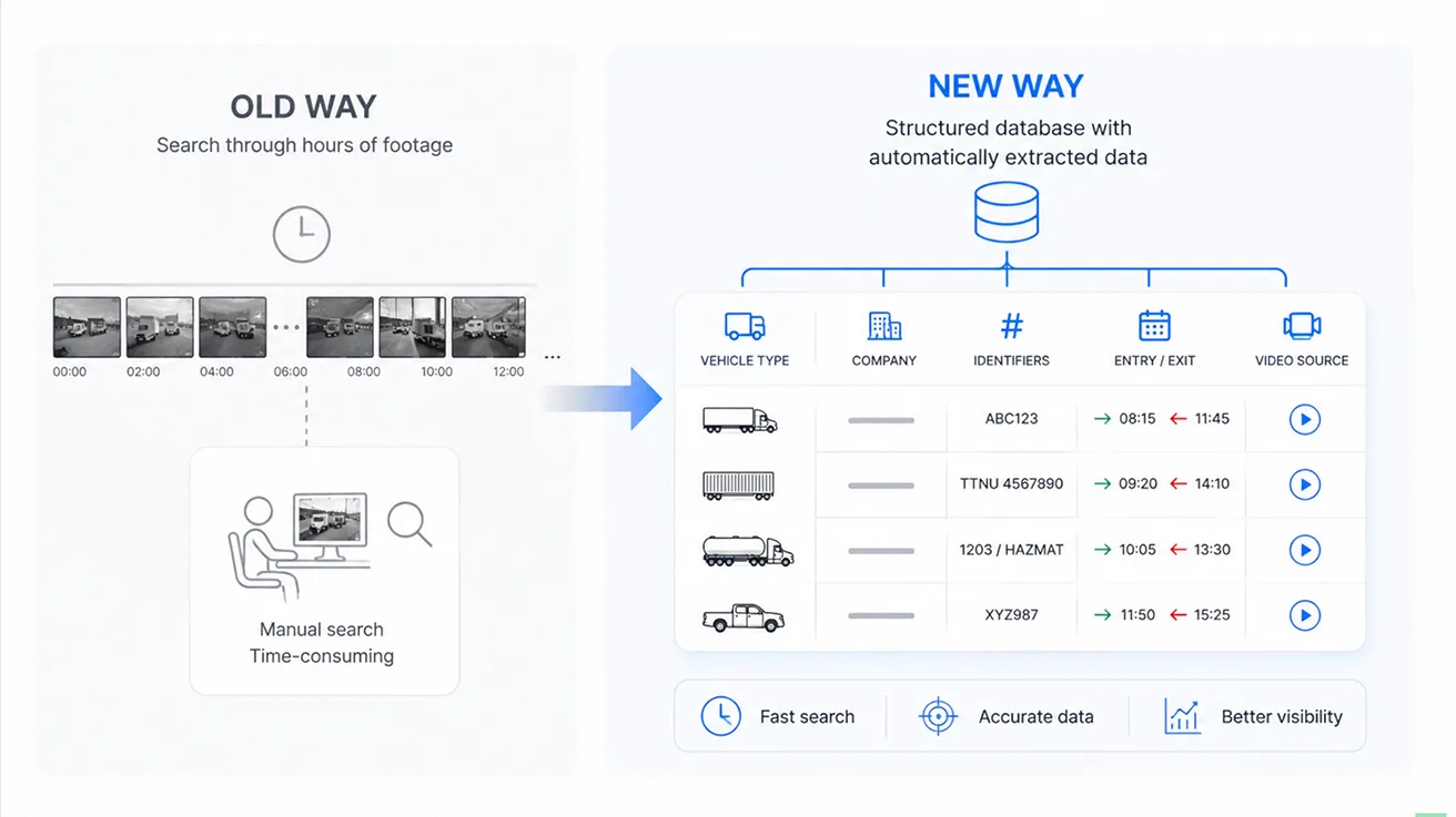Workflow diagram illustrating the new API-driven method of processing logistics data via Custom AI on UniFi