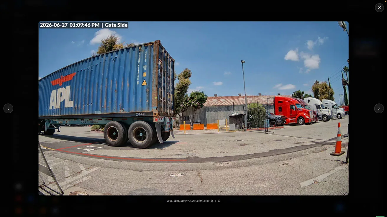 Manager can simply search for the container number in the dashboard and see its history on the property.