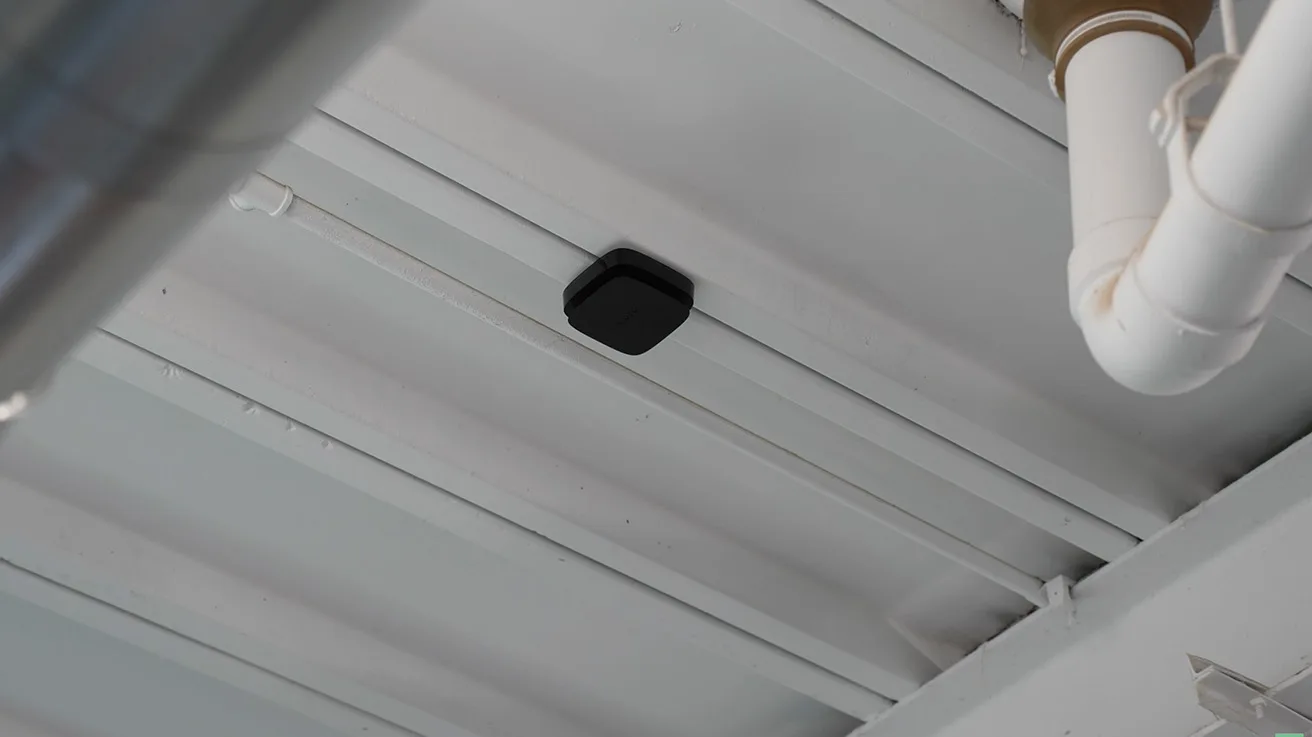 Wireless Ajax FireProtect sensor providing fire protection in coffee packaging area