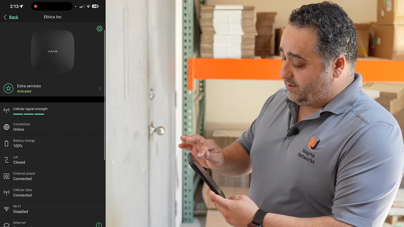 Setting up individual employee access codes on Ajax PRO application