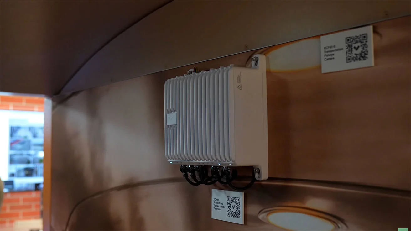 Verkada ruggedized transportation gateway providing cellular connectivity and edge processing for mobile camera fleets.