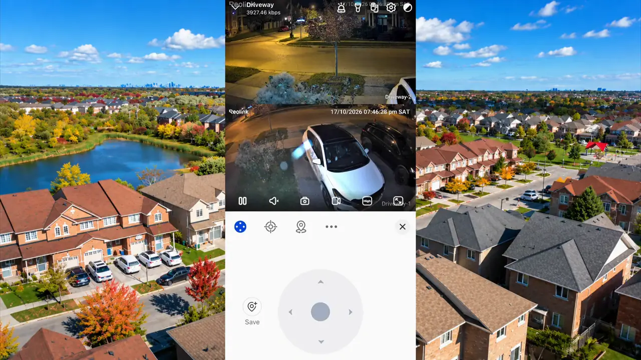 Color night views displayed in the Reolink App