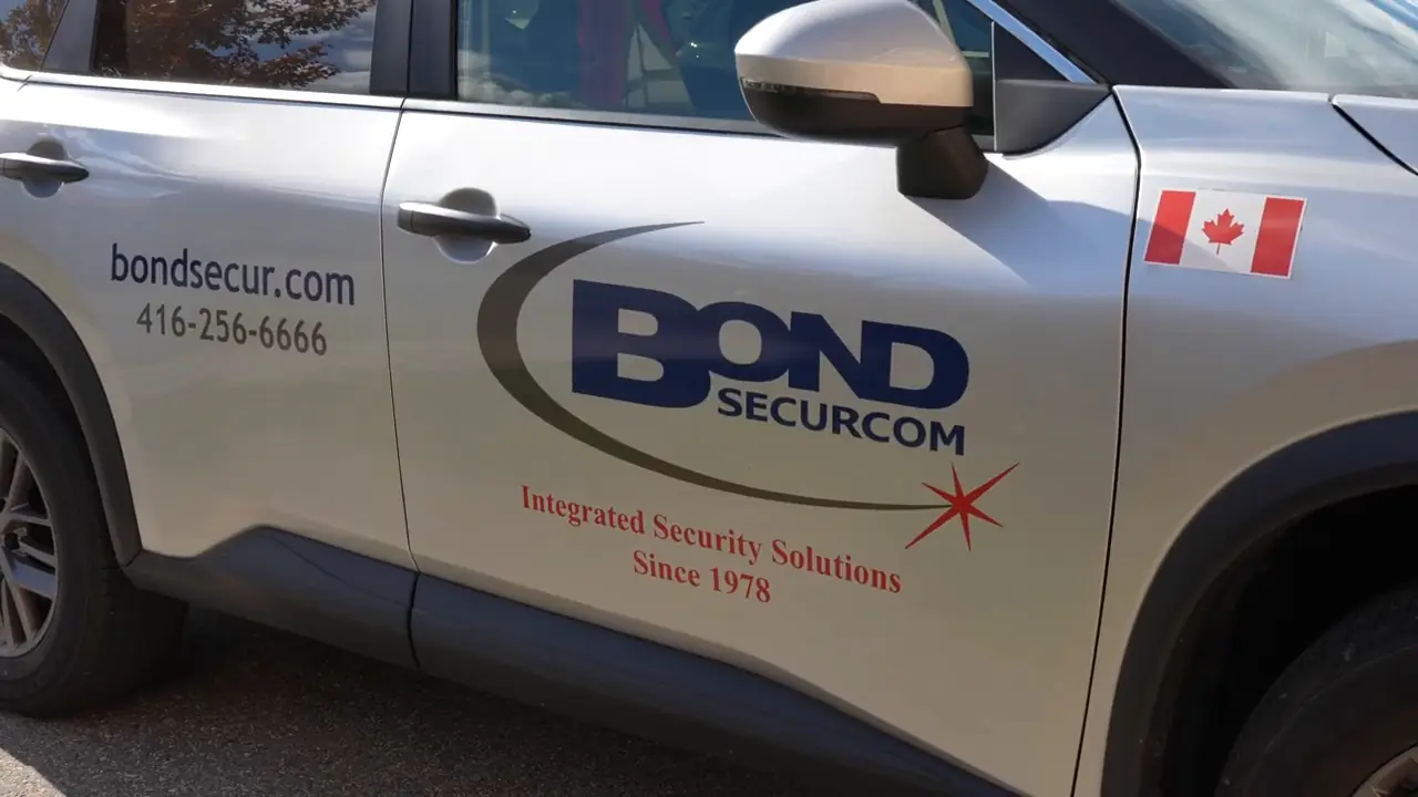 Bond Securcom vehicle at the residential installation