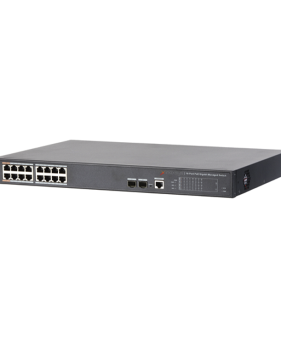 16-PORT POE GIGABIT MANAGED SWITCH + 2 X BASE-X PORTS