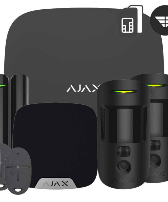 Ajax Kit 2 Apartment with Keyfobs (Hub 2 Plus) Black - Image 2