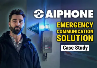 Aiphone Emergency Stations Providing Security for Parking Garages in 24-Story Building